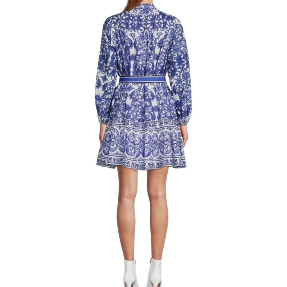 Antonio Melani Womens 12 Brynn Navy Blue White Sea La Vie Dress NWT - Picture 2 of 12